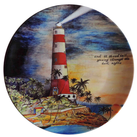 And it stood tall... glowing through the dark nights. The famous lighthouse at Kovalam as a metaphor for the resilient human spirit.